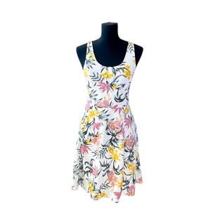 H&M Divided Sleeveless Floral Stretchy Fit & Flare Skater Dress Women's Size 12